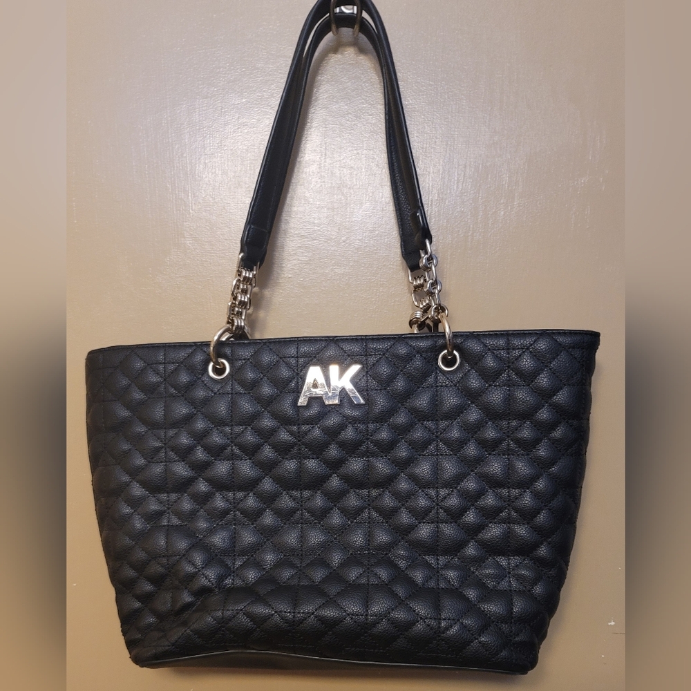 Anne Klein Black Quilted Shoulder Bag